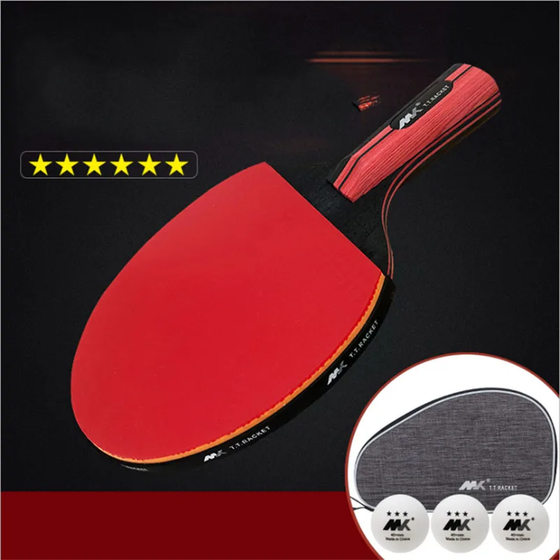 Профессиональная 6 звездочная ракетка для пинг понга резиновая нано углеродная