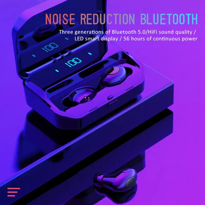 Мини Bluetooth 5,0 гарнитура TWS беспроводные наушники-вкладыши стерео наушники для iPhone samsung huawei XiaoMi