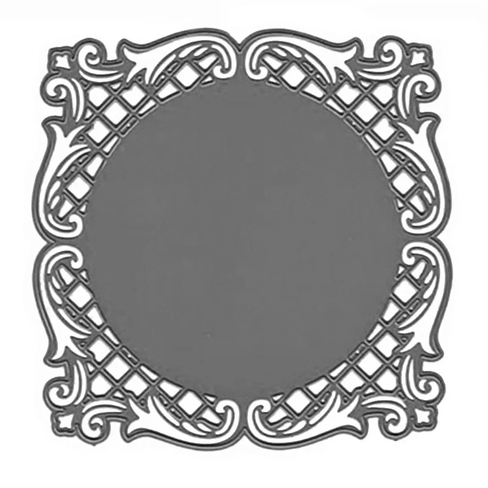 2pcs Круглая нерегулярный рисунок, кружевная рамка, металлические режущие штампы для скрапбукинга, новинка, рукоделие, штампы для изготовления открыток, стежки - Цвет: 2pcs