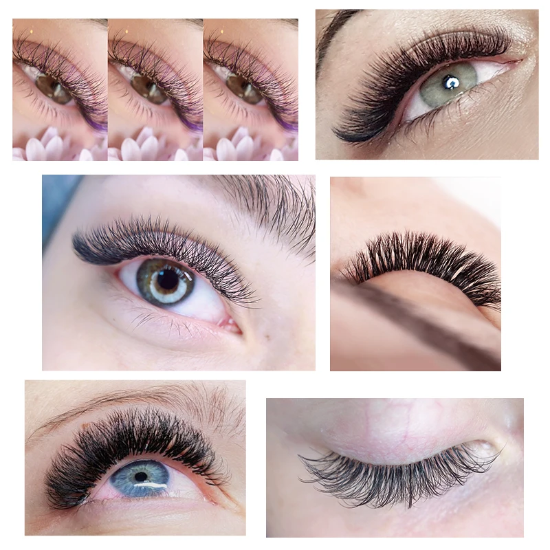 

Genielash 16/17/18mm mixed eyelash extensions natural long individual eyelashes professional salon use dramatic long clios