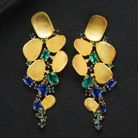 godki big aaaaa cubic zirconia earrings for women lover geometric gold round heart drop dangle earring korean statement jewelry