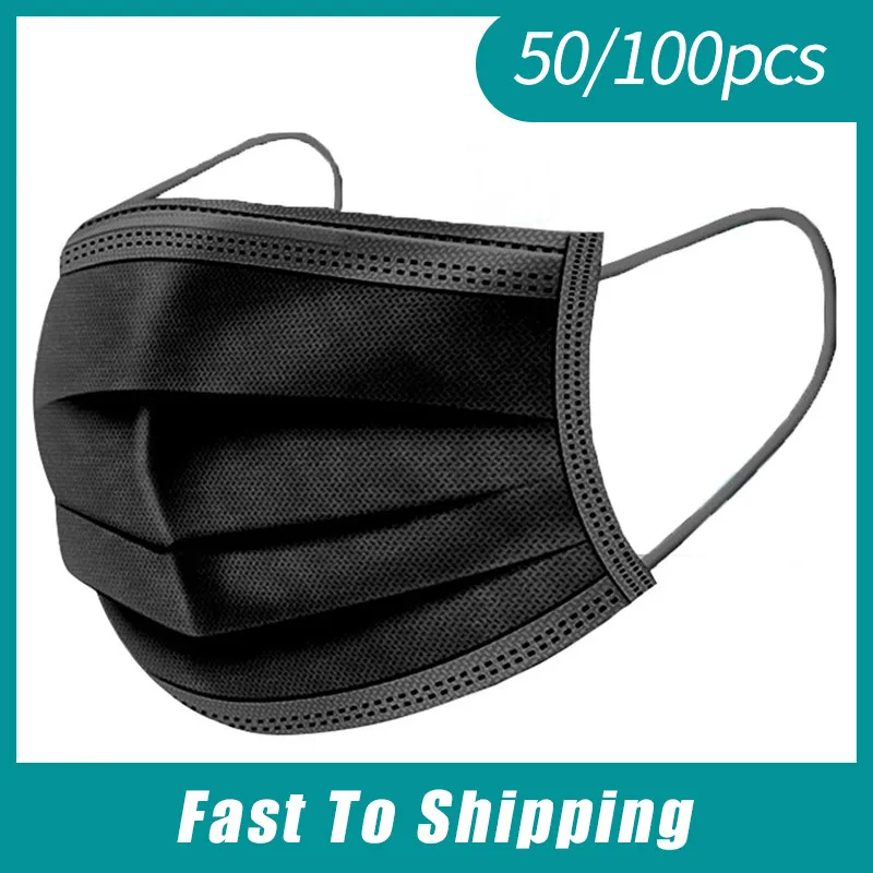 

Mask Disposable Nonwove 3 Layer Ply Filter Mask mouth Face mask filter safe Breathable Protective masks In Stock