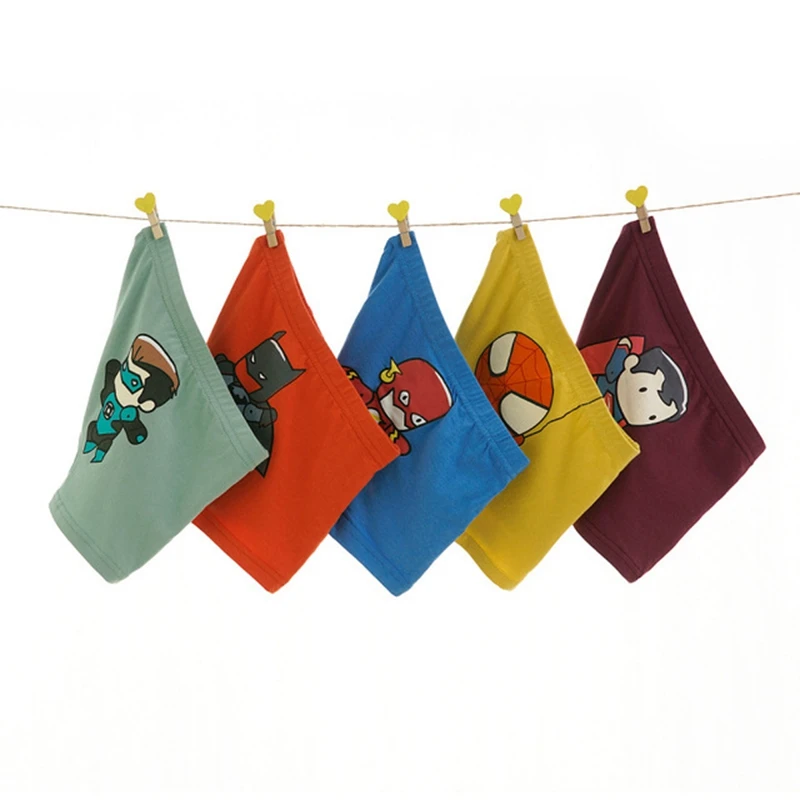 5 шт./комплект Детские хлопковые трусы-боксеры |