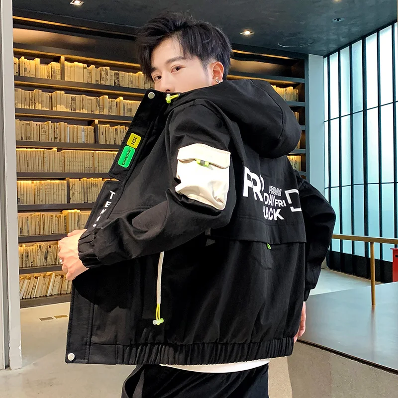 Coat Men Outerwear Men's Jacket Spring Autumn 2020 New Arrival South Korean Fashion Trend Instagram Overalls Casual Male | Мужская