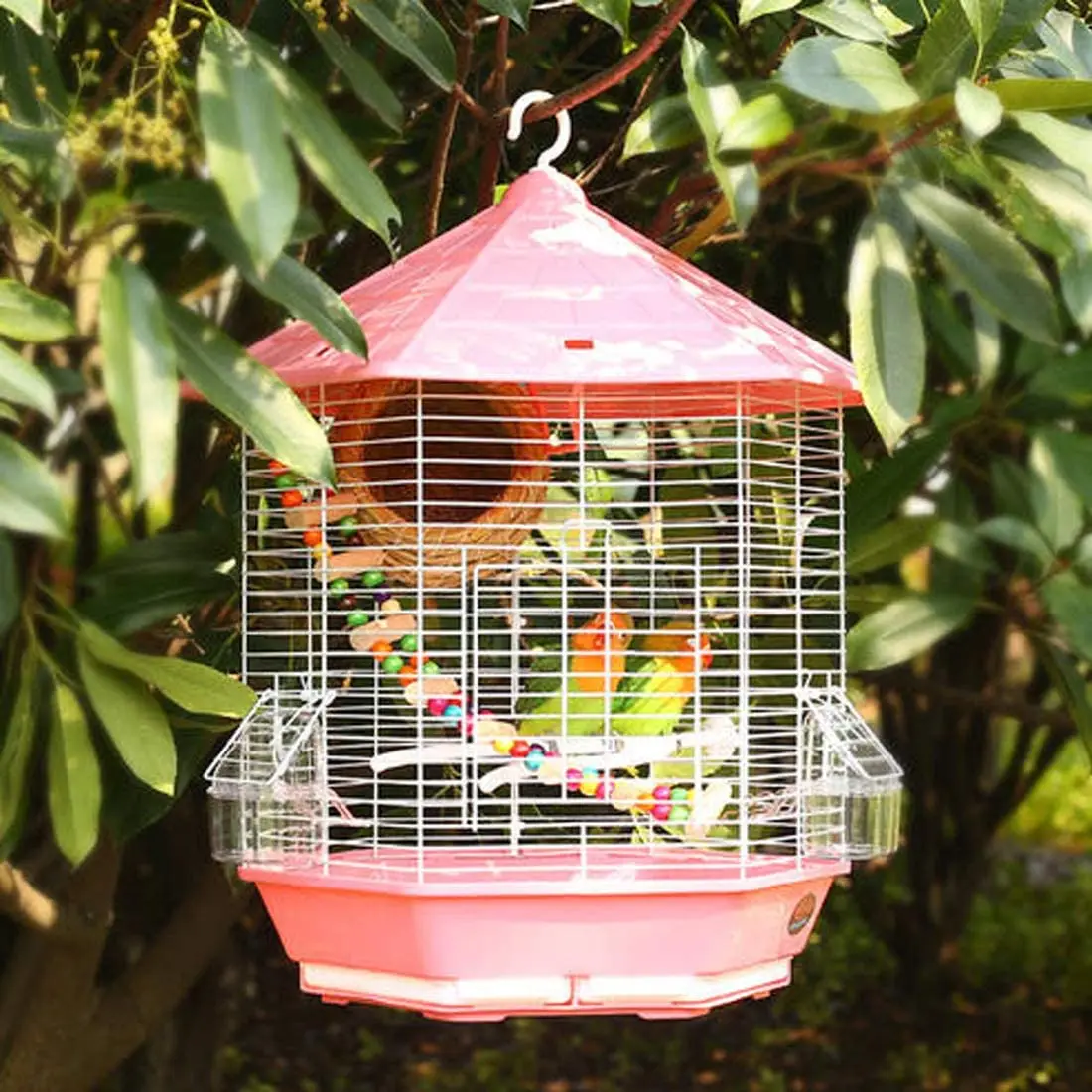 handmade woven straw bird nest breeding nest hatch house birdcage birdhouse for parrot parakeet cockatiel lovebird dove pigeon free global shipping
