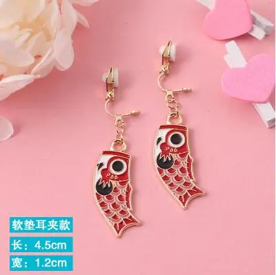 Серьги GRACE JUN милые серьги в Корейском стиле эмаль виде растений для девочек