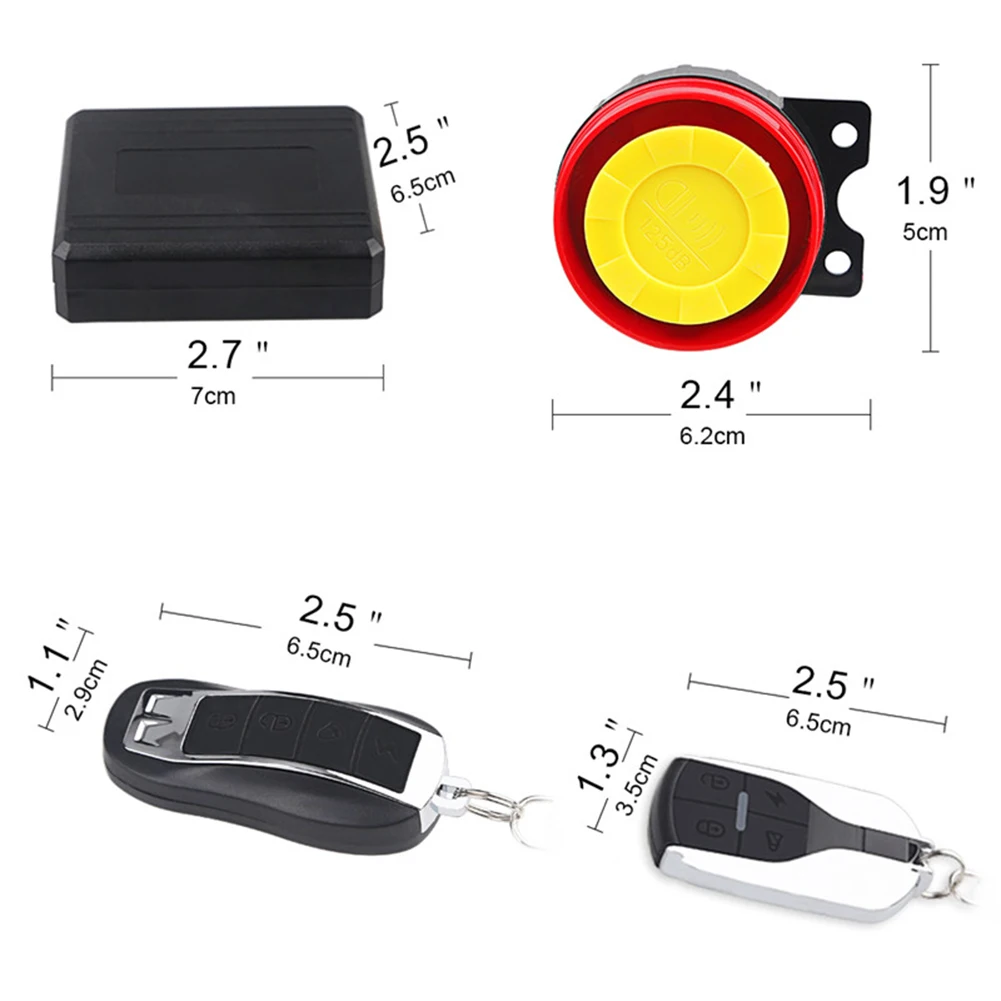 12V Universal Motorcycle Alarm System 125dB Anti-theft Security with Remote Control Engine Start for Scooter ATV Moto | Автомобили и