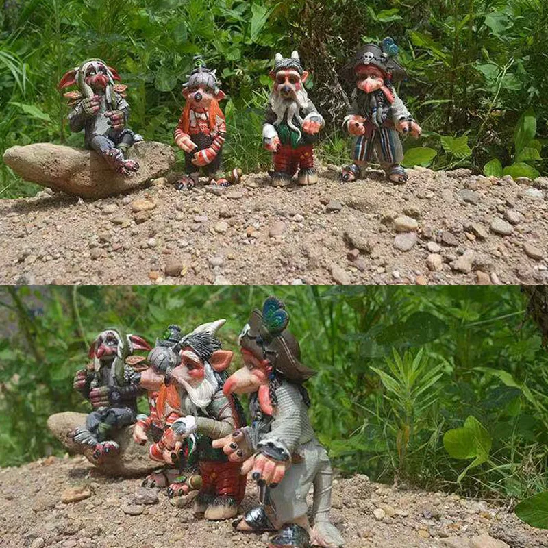 

Модные аксессуары для дома, поделки из смолы на Хэллоуин, карликовый эльф, украшения для сада и рабочего стола, украшения для сказочного сад...