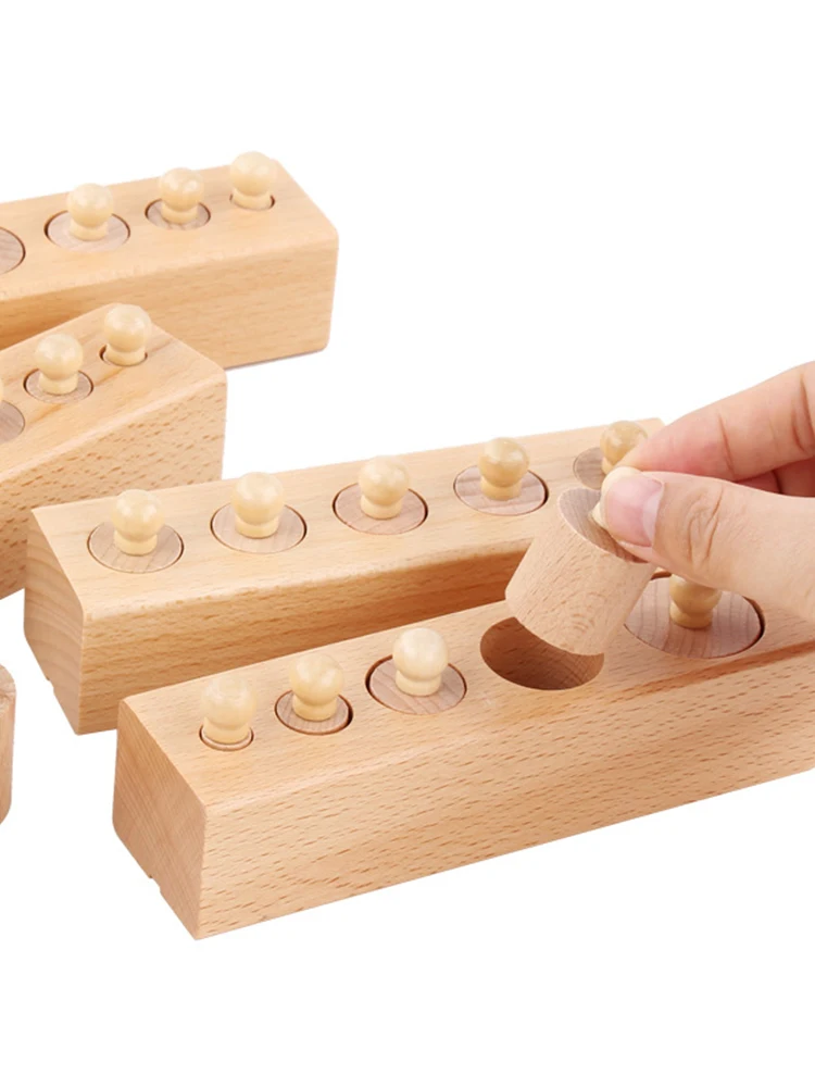 В продаже со склада в РФ деревянные игрушки Монтессори образовательных цилиндра