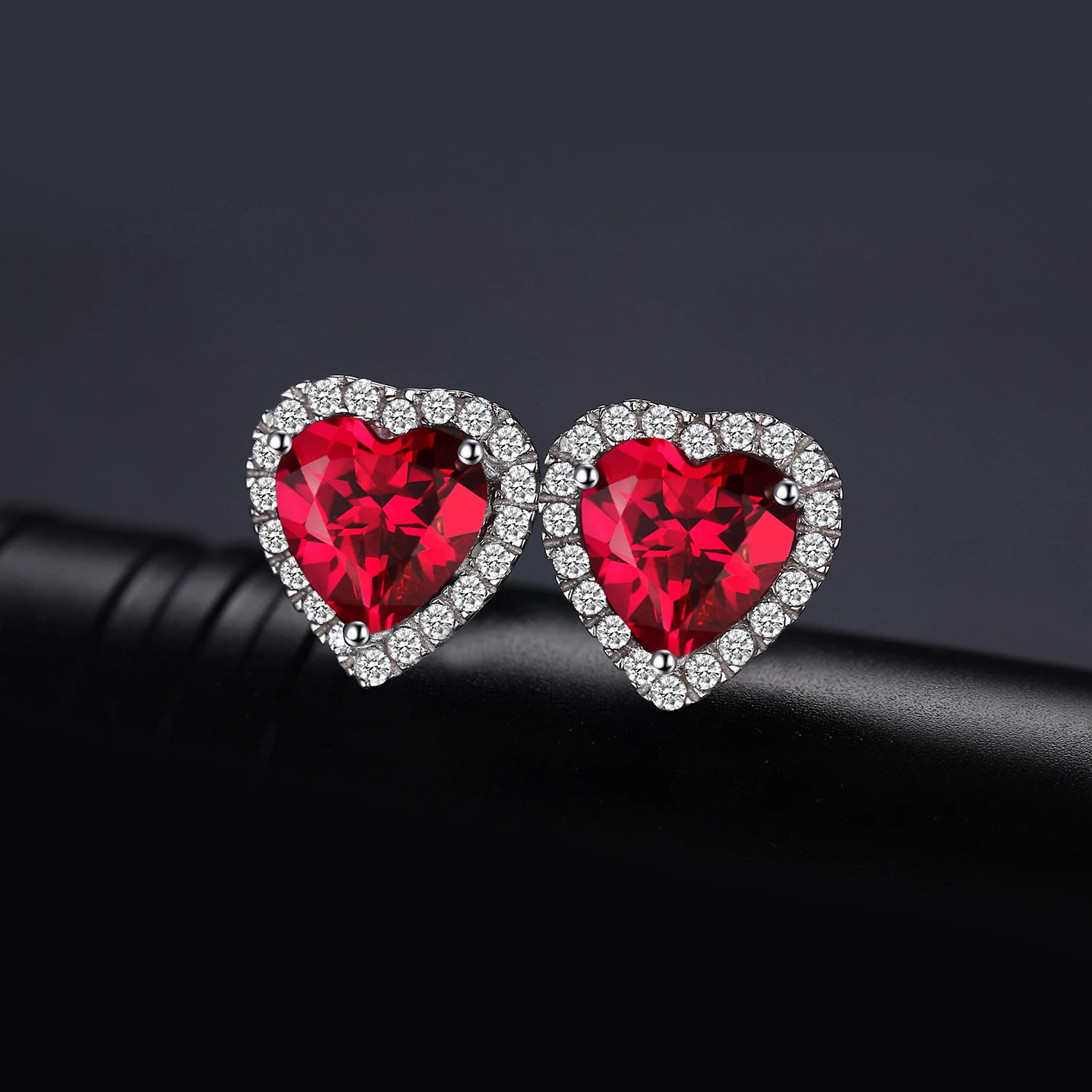 Женские серьги-гвоздики в форме сердца JewelryPalace серьги из стерлингового серебра 925