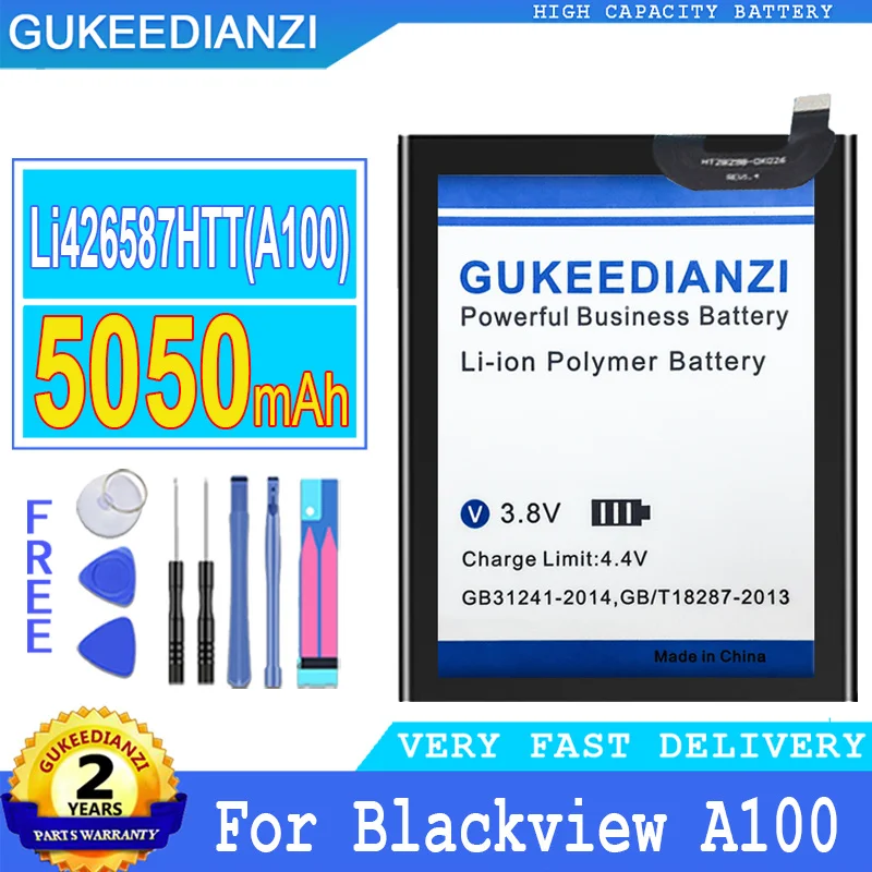 

5050mAh GUKEEDIANZI Battery Li426587HTT (A100) For Blackview A100 A 100