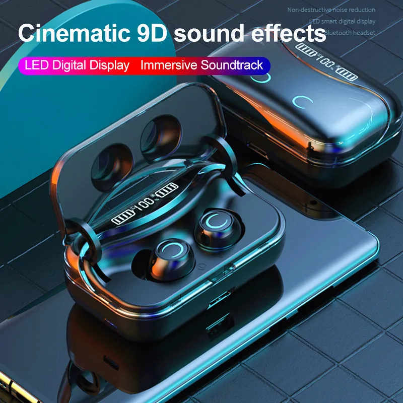 Наушники -вкладыши TWS Bluetooth наушники 5 1 Беспроводной Headphons Hi- Fi IPX7