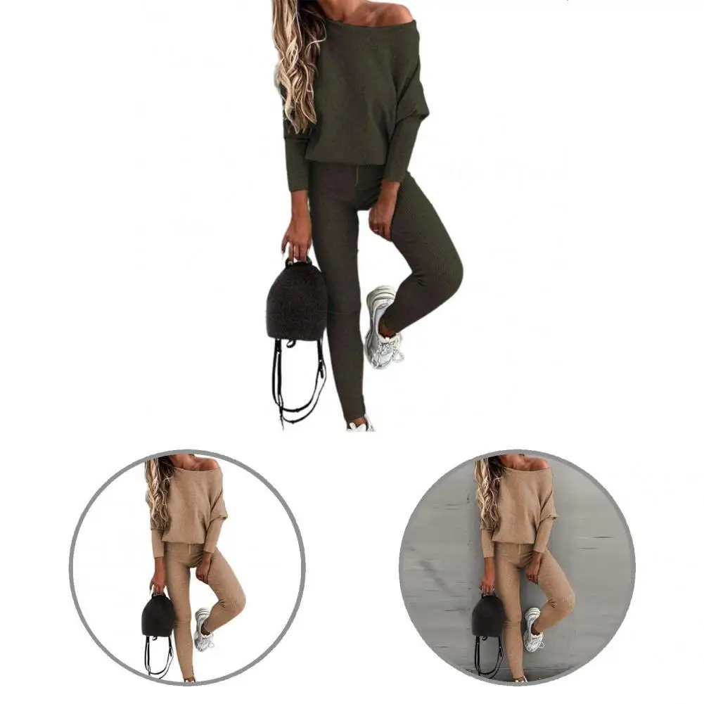 

Уличная одежда, 1 комплект, простой однотонный топ, утягивающие штаны на веревке, осенне-зимний свитшот, спортивные штаны с длинным рукавом д...