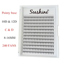 seashine 10d 12d premade fans mega tray 240 fans sharp thin pointy base premade volume fans eyelash extensions