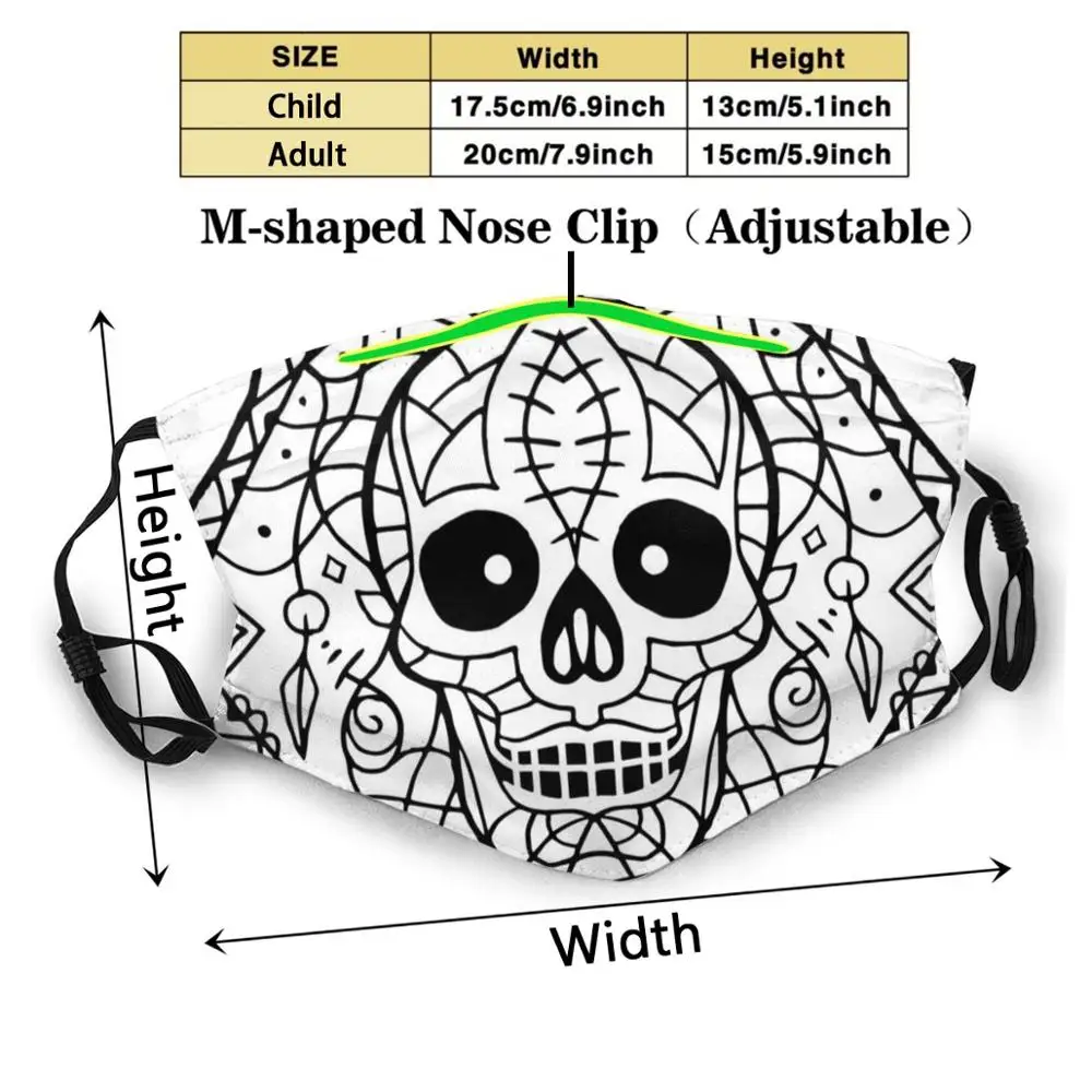 Маска для лица антипылевая моющаяся многоразовая с фильтром и геометрическим