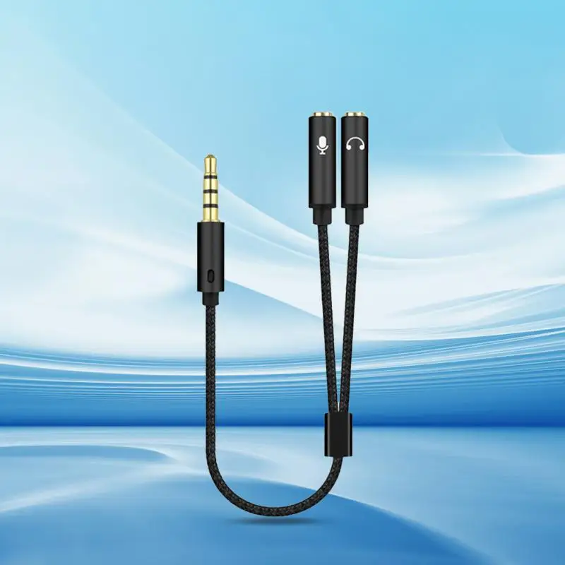 

AUX Cable Jack 3.5mm Audio Cable 3.5 Mm Jack Stereo Audio Male To 2 Female Headset Mic Y Splitter Cable Adapter Dropshipping