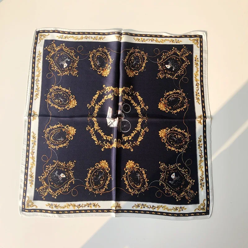 

New 2020 Square Hijab Neck Scarf Women 100% Real Silk Scarves Brand Print Pashmina Bandana Female Foulard Poncho Lady Wraps