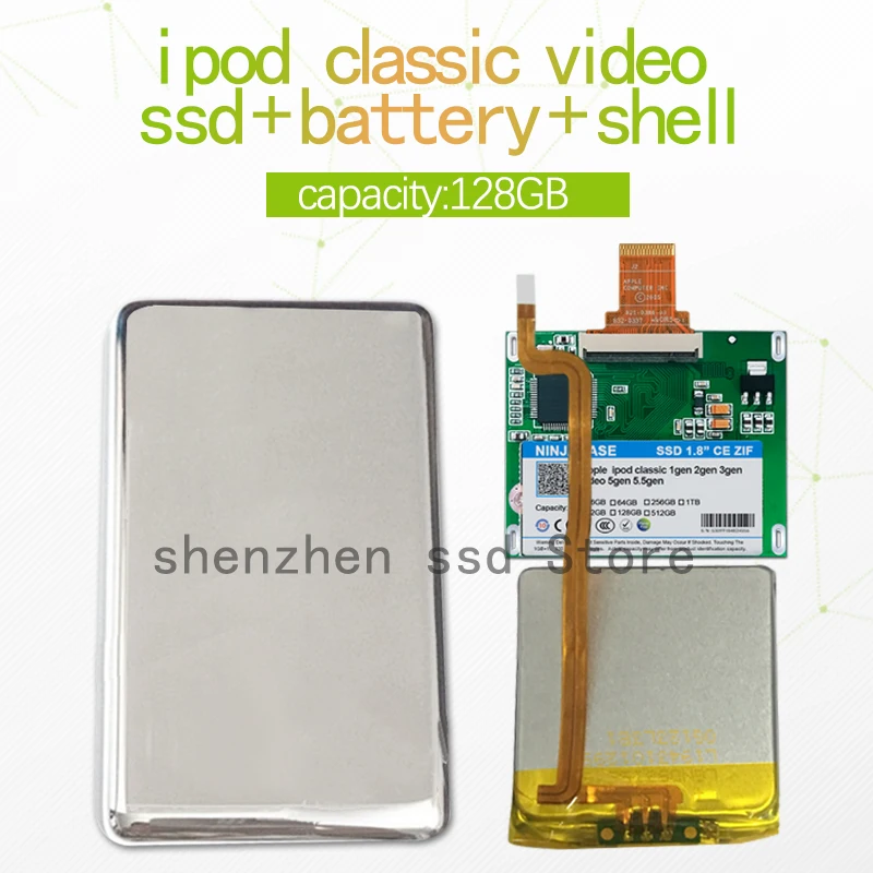 

New SSD 128G For Ipod classic 7Gen 7th 160GB Ipod video 5th Replace MK3008GAH MK8010GAH MK1634GAL Ipod HDD hard disk