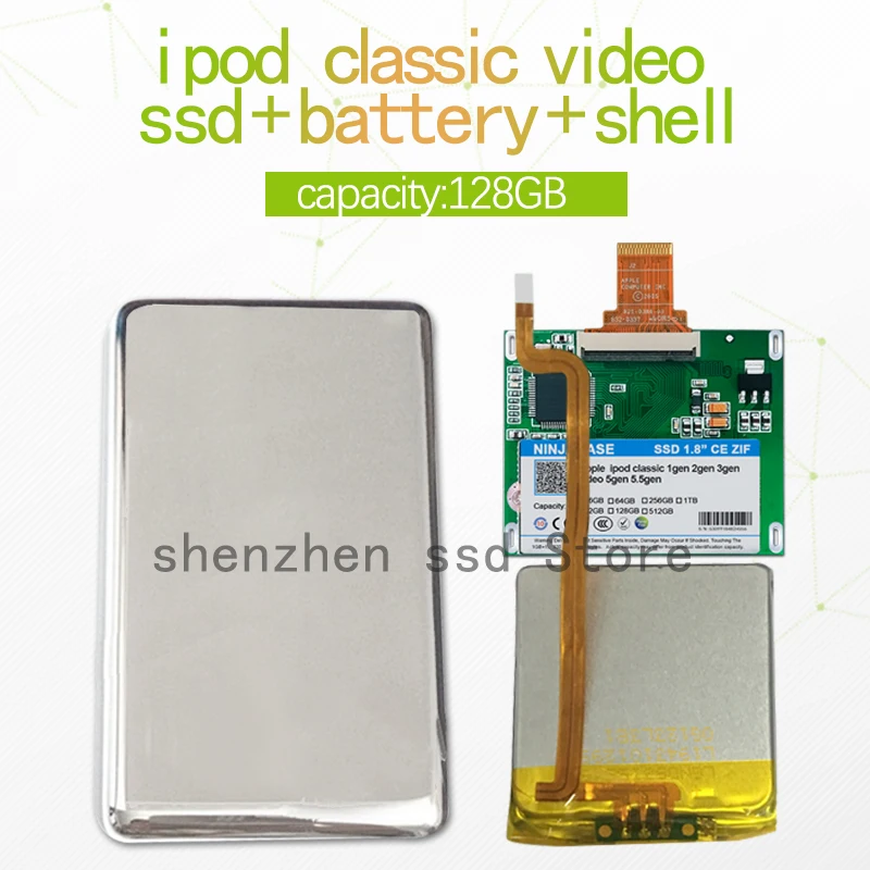 Новый SSD 128G для Ipod classic 7Gen 7th 160GB video 5th Замена MK3008GAH MK8010GAH MK1634GAL HDD жесткий