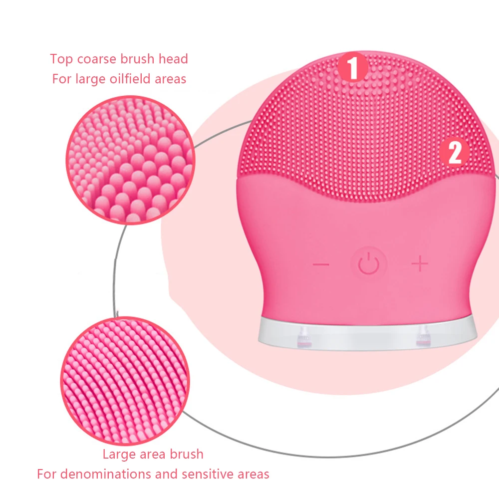 Силиконовый массажер для лица электрическая Очищающая щетка средство удаления
