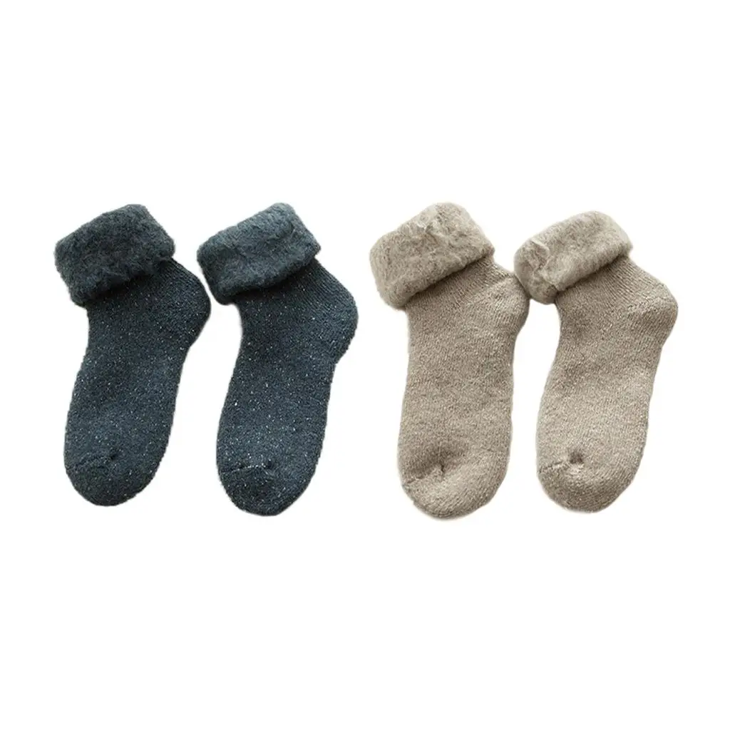 

Women Socks Winter Socks Warm Thicken Thermal Soft Casual Solid Color Socks Home Snow Boots Home Floor Against Cold Sock