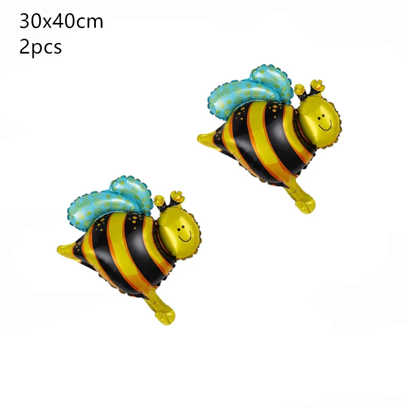 as picture 13 шт./компл. Мультфильм Божья коровка пижамы пчела Фольга шар красные, черные шары из латекса День рождения Свадебные украшения воздушный шар подарок для детей - Цвет: as picture