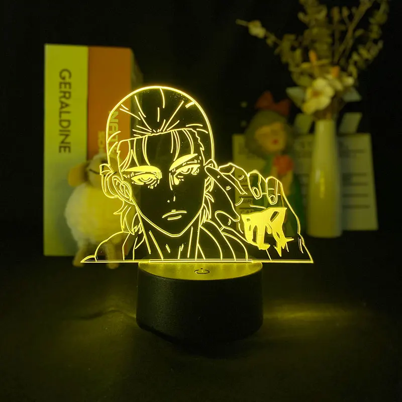 

3D Picture Lamp Best Selling Attack on Titan Eren X Jujutsu Kaisen Projector Lamp 3D Night Light Alarm Clock Base Delineascope