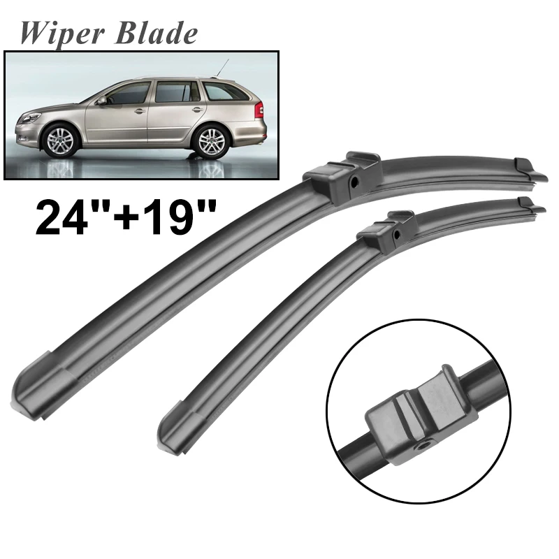 

Okowiper RHD & LHD Front Wiper Blades For Skoda Octavia Combi 2004 - 2012 Windshield Windscreen Front Window 24"+19"