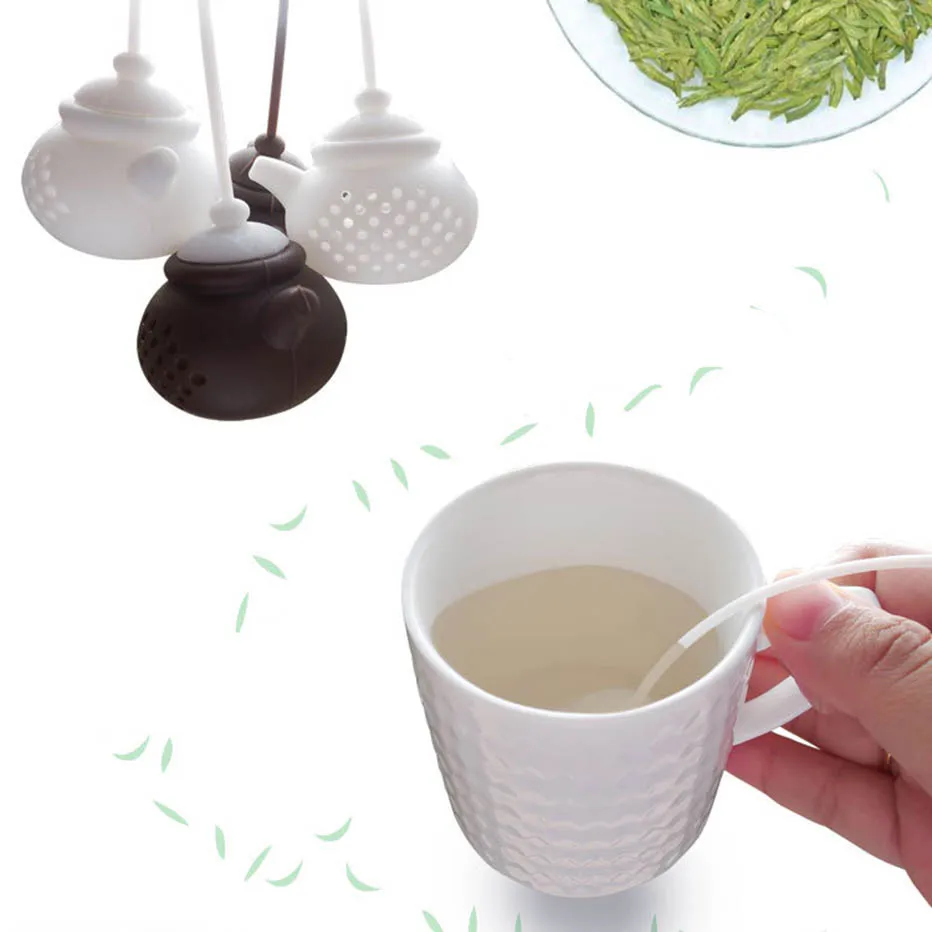 

1PC Creative Teapot-Shape Tea Infuser Strainer Silicone Tea Bag Leaf Filter Diffuser Teaware Teapot Accessory Kitchen Gadget