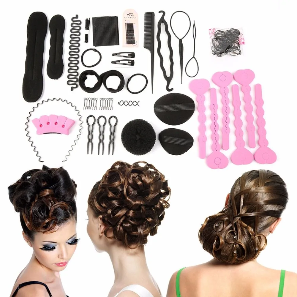 Набор аксессуаров для укладки волос сделай сам 20 шт./компл. волшебный пончик