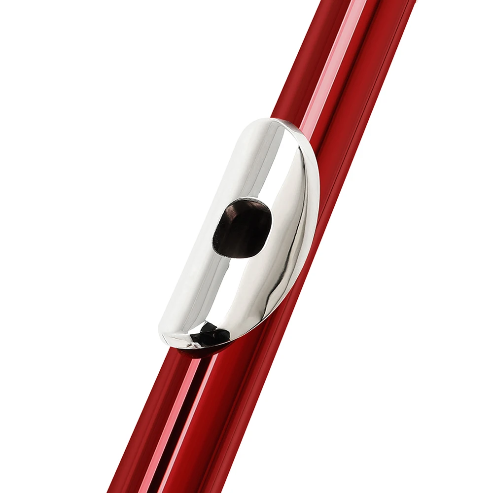16 Holes C Key Flute Western Concert Cupronickel Red Transverse Woodwind Instrument With Case Screwdriver Cleaning Cloth | Спорт и