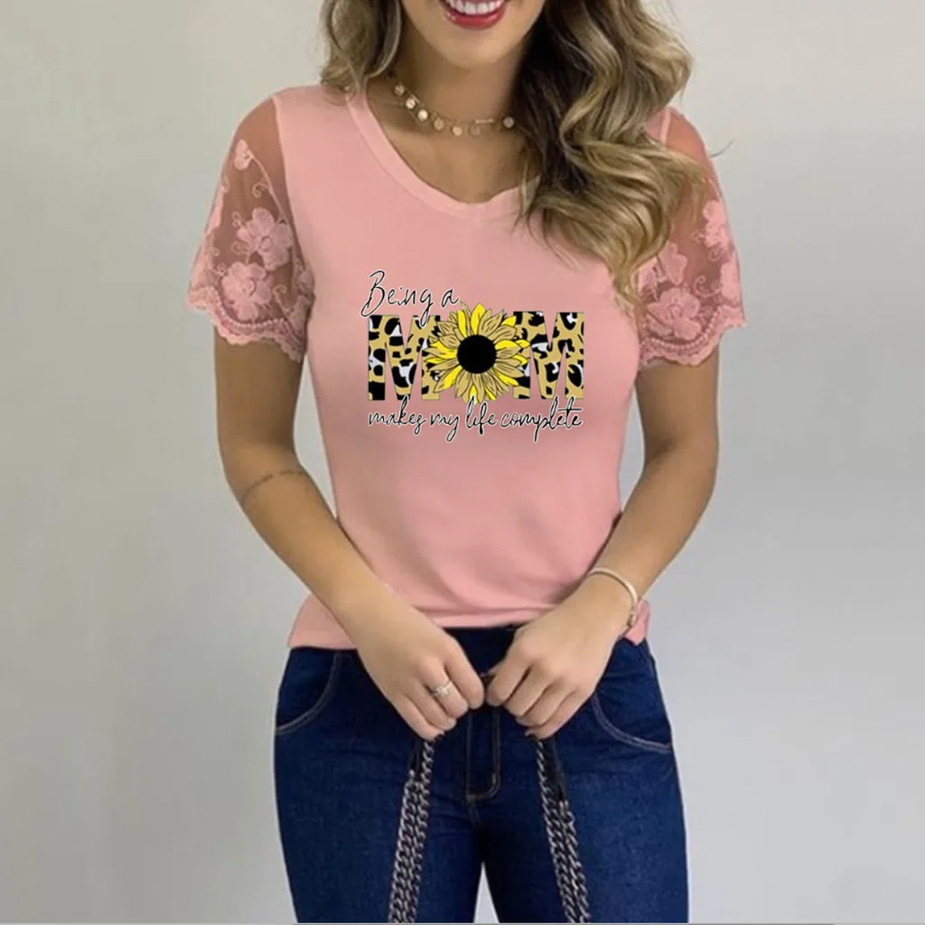 Летние футболки размера плюс женская футболка с коротким рукавом и круглым