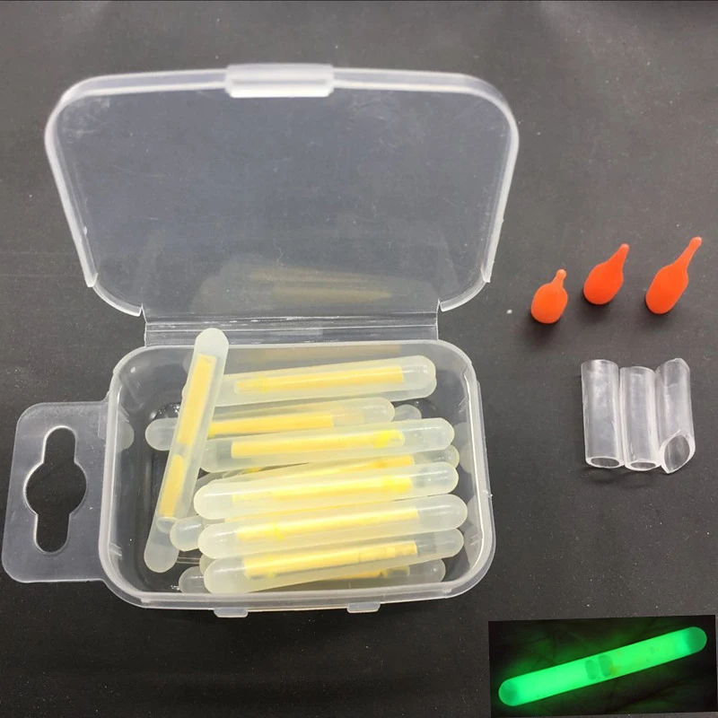 

Fishing supplies 4.5 * 37MM luminous stick Irradiation distance 35 meters Glow stick Night fishing parts 15pc