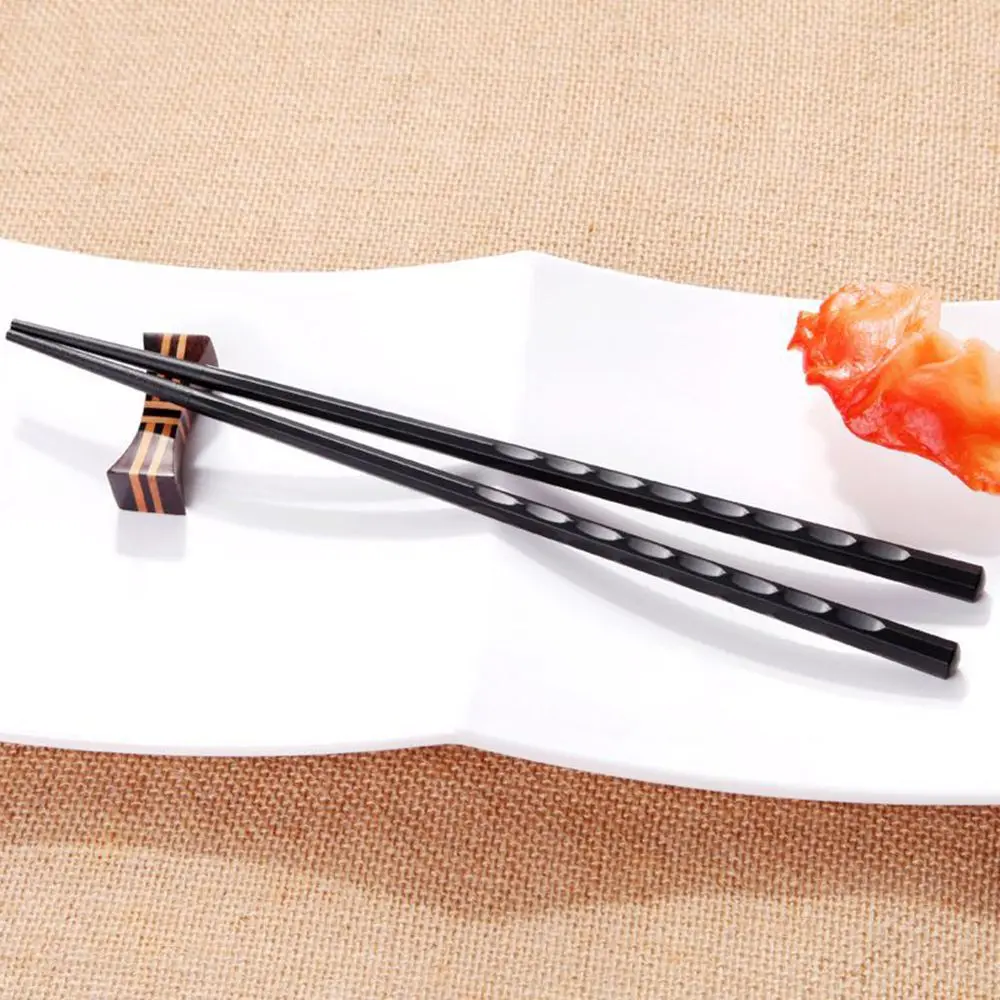 

Hot New 1Pair Japanese chopsticks Alloy Non-Slip Sushi Food sticks Chop Sticks Chinese Gift Tableware Japanese reusable chopstic