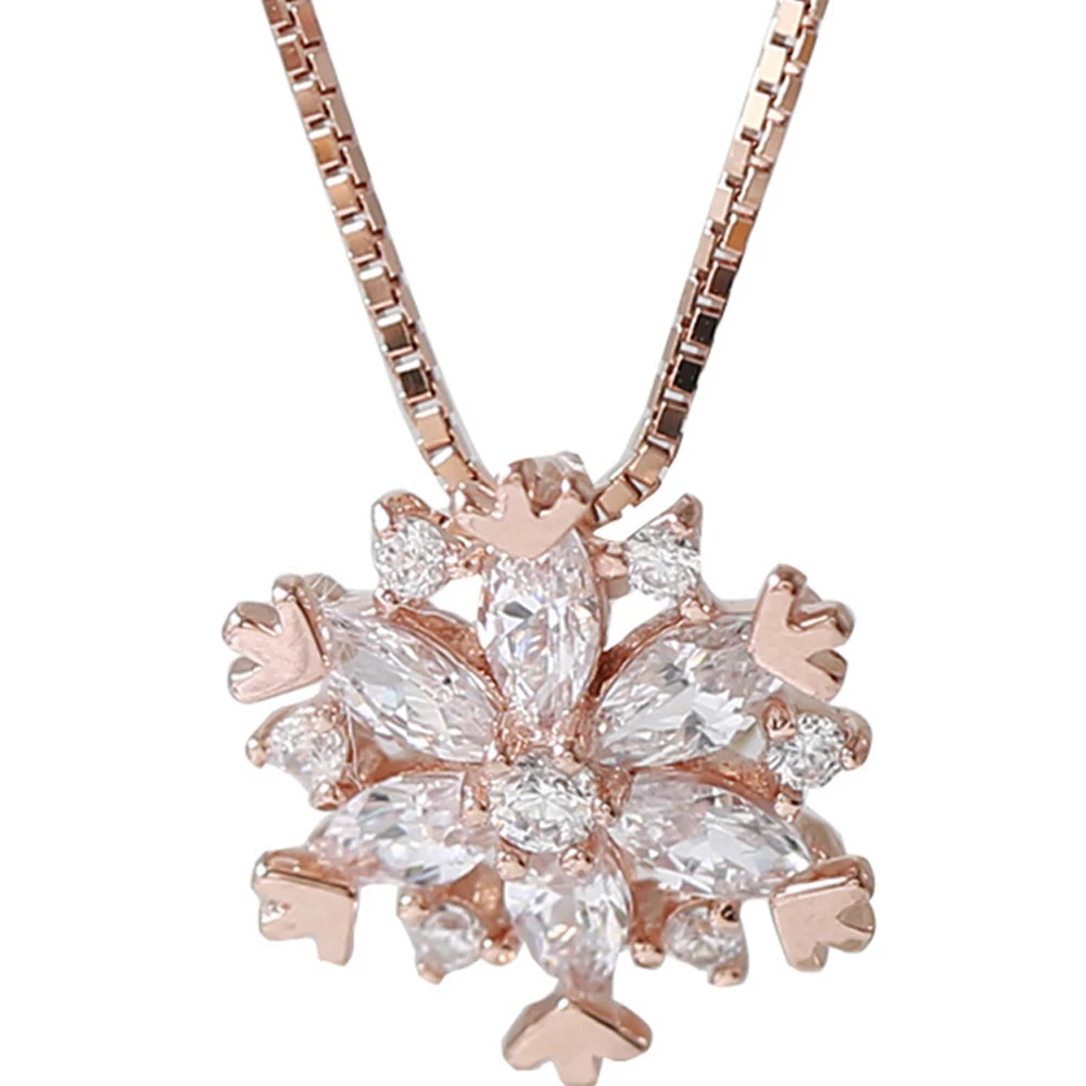 

Han Edition Tide Character Creative Design Snowflakes Shape Necklace Women Fine Jewelry Gifts