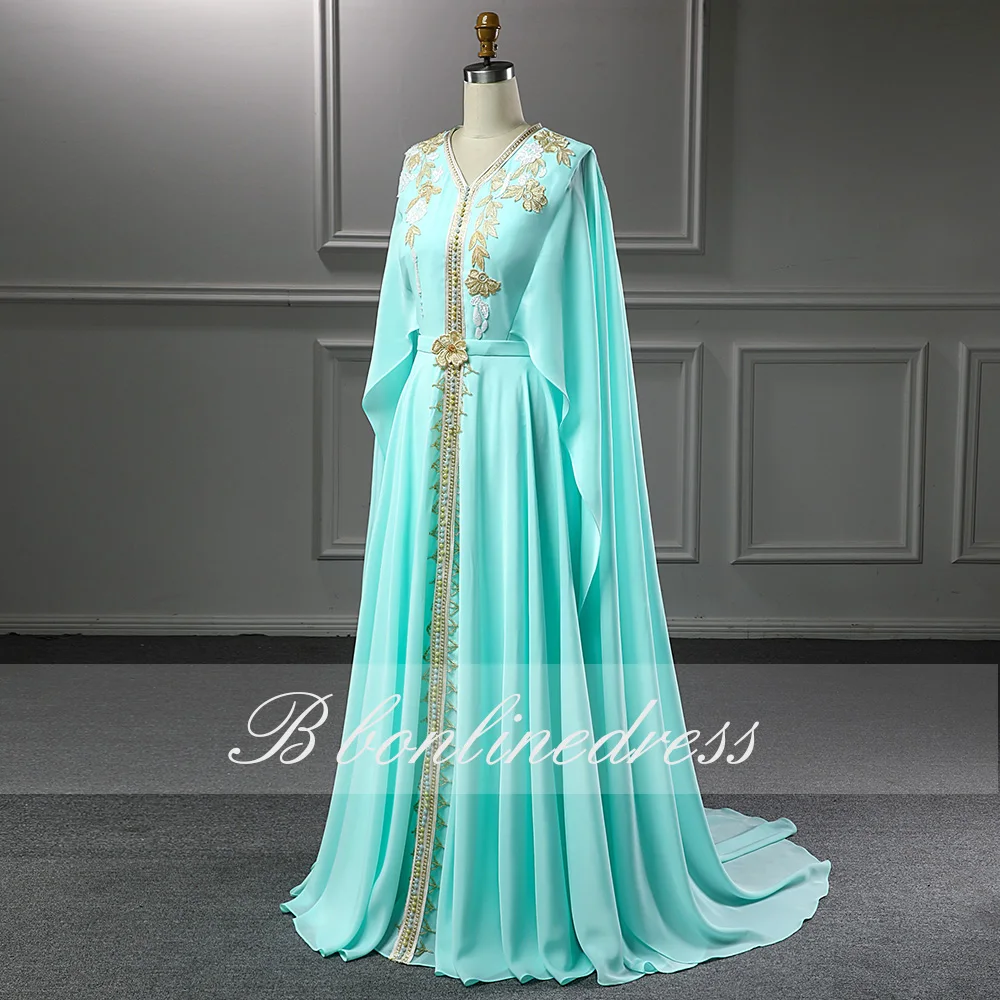 Bbonlinedress Moroccan Kaftan Evening Dresses Long Embroidery Appliques Muslim Dress Jacket Arabic Abaya Party-Dress | Свадьбы и