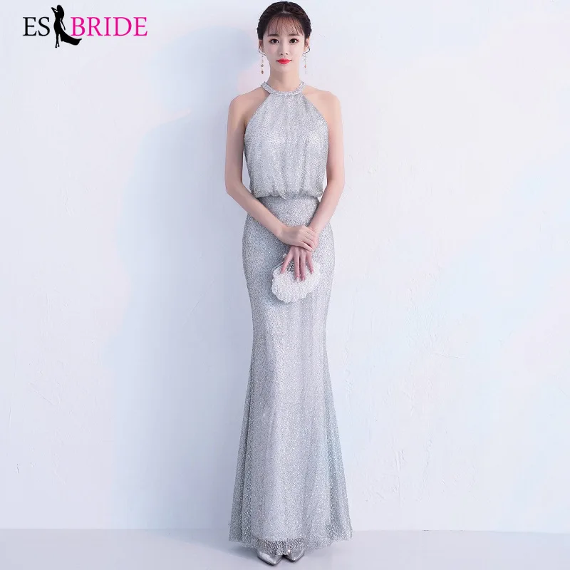 

Banquet fishtail evening dress female elegant long 2020 new company annual meeting host hanging neck dress skirt