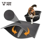 Коврик для кошачьего туалета, водонепроницаемый двухслойный коврик для кошачьего туалета из ЭВА, подстилка для чистки домашних животных, 2021