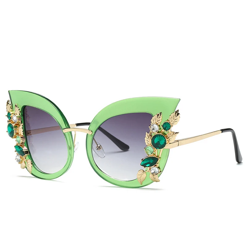 Солнцезащитные очки кошачий глаз для мужчин и женщин роскошные модные