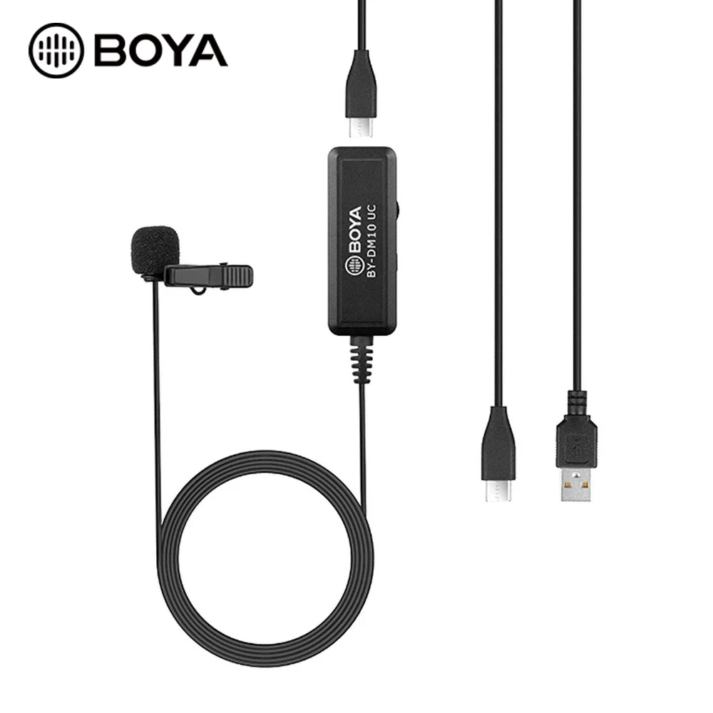 

BOYA BY-DM10 UC цифровой всенаправленный клип на петличный микрофон с USB и Тип-C connectore кабель для Android Mac оконные рамы