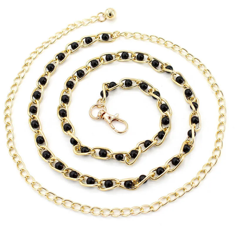 

Strap Dress Belt Pearl Decorative Clothess Accessories Fashion Elegant Ladies Metal Adjustable Thin Ladies Waist Chain Women