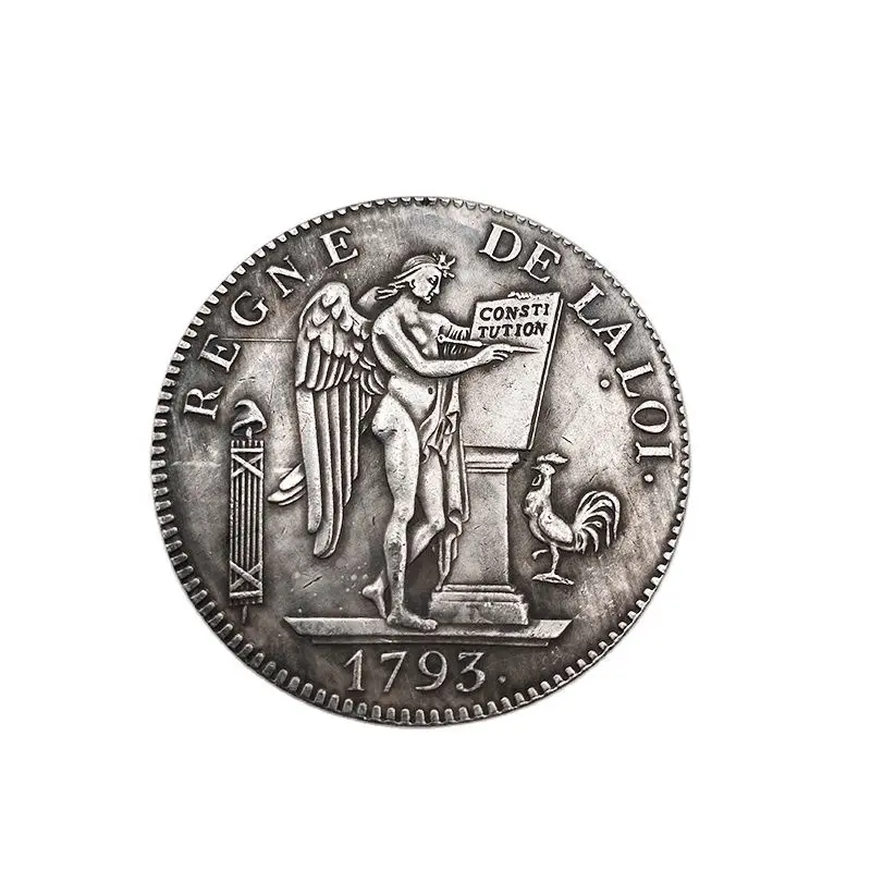 

Памятная монета во французском стиле 1793, коллекция монет с крылом ангела, сувениры, украшение для дома, украшения, подарки