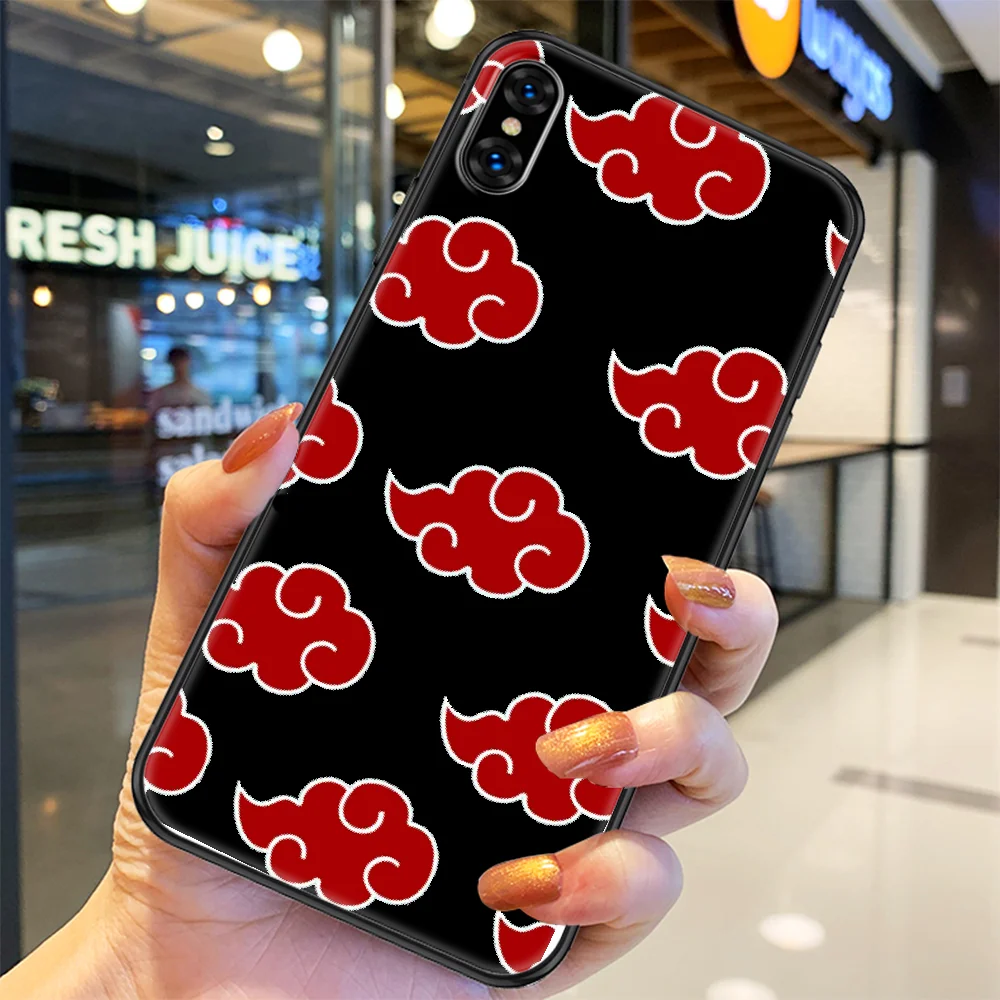 

Akatsuki NARUTOS Phone Case Cover Hull For iphone 5 5s se 2 6 6s 7 8 12 mini plus X XS XR 11 PRO MAX black silicone prime trend