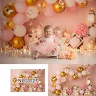 Фотофон для фотографирования новорожденных девочек принцесс с цветочным рисунком занавеска декор для детского дня рождения торта стола
