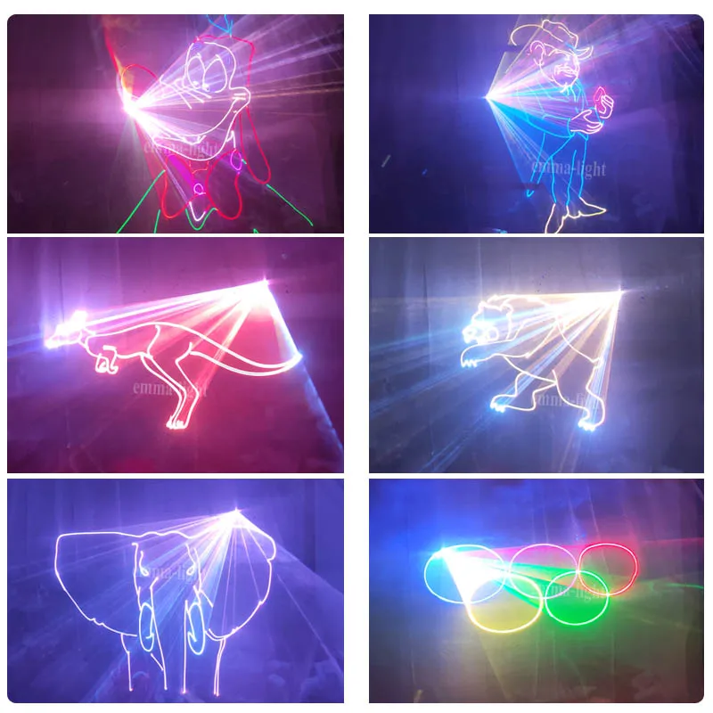 Mini 5.5 watt ILDA DMX SD RGB Bright Full Colors Laser stage Lighting for disco DJ Nightclub effects red green blue | Лампы и