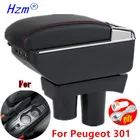 Для Peugeot 301 подлокотник для Peugeot 301 автомобильный подлокотник 2013 2014 2015 2016 модифицированные детали интерьера ящик для хранения USB светодиодный