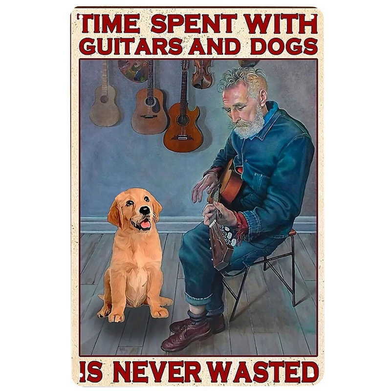 

Skiing and dogs printed Vintage Metal Signs Retro Tin Signs Funny Poster Decor for Bar Pub Club Decoration for Living Room Home