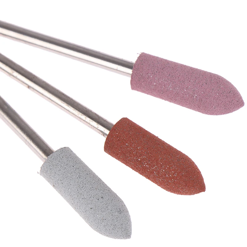 6 шт./компл. резиновые силиконовые фрезы для ногтей маникюра гибкая полировальная