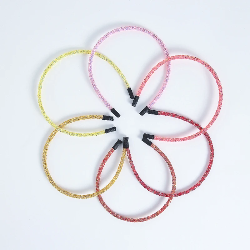 1 шт. Детская повязка на голову с серебряным сердцем и блестками | одежда обувь