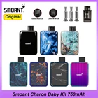 Оригинальный набор Pod-систем Smoant Charon Baby, 750 мА ч, 15 Вт, картридж 2 мл, сетка 0,6 Ом, 1,2 Ом, наборы Ni80 VS JC01